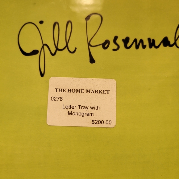 Jill Rosenwald Signed Ceramic Monogram K. G Tray - Picture 11 of 12